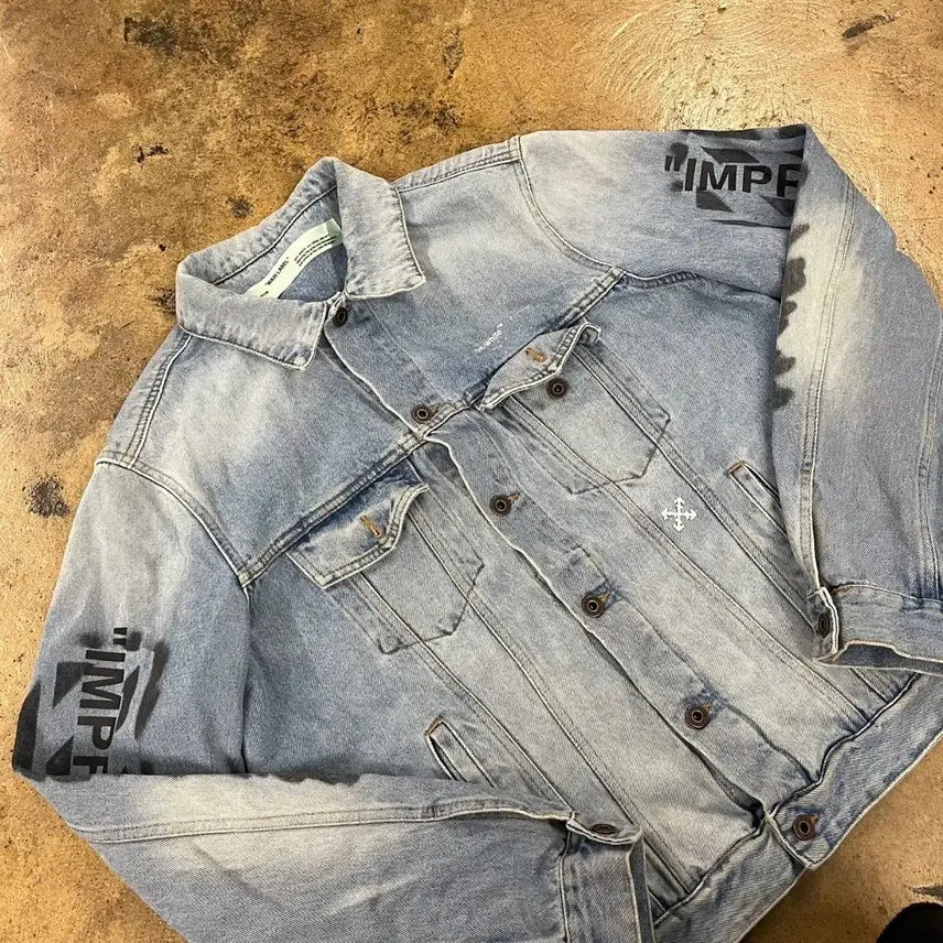 [BUNJANG] Off-White Impression Denim Jacket XXL / [정품/XXL] 오프화이트 IMPRESSION 데님 자켓