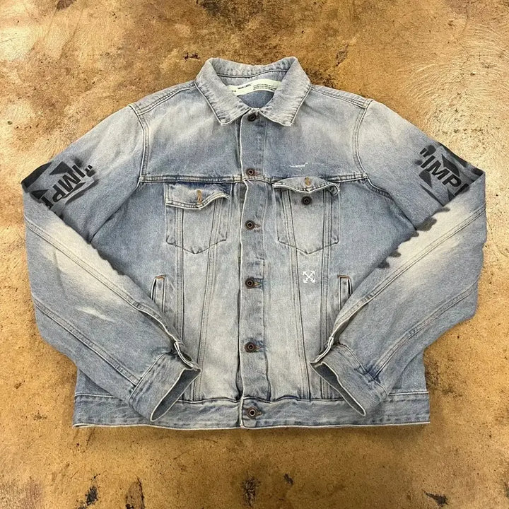 [BUNJANG] Off-White Impression Denim Jacket XXL / [정품/XXL] 오프화이트 IMPRESSION 데님 자켓