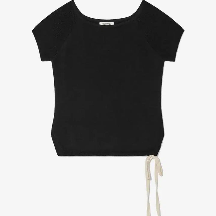 [BUNJANG] GLOWNY BOW SLIT KNIT TOP / 글로니 BOW SLIT KNIT TOP 슬릿 아이사 니트 탑 반팔