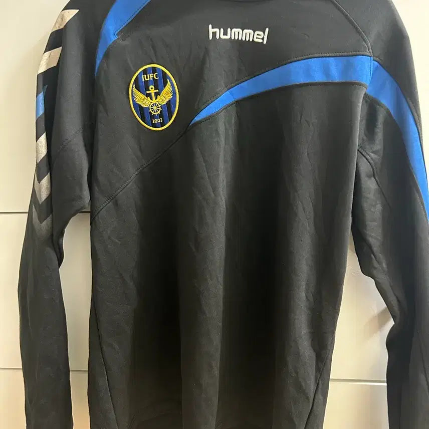 [BUNJANG] Hummel Black Blue Training Zip-Up / 험멜 블랙 블루 트레이닝 집업