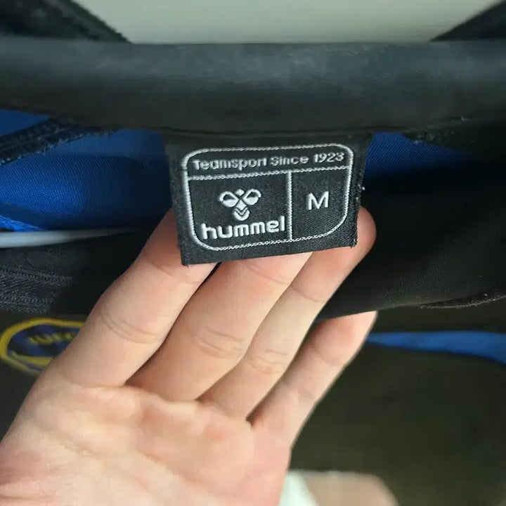[BUNJANG] Hummel Black Blue Training Zip-Up / 험멜 블랙 블루 트레이닝 집업