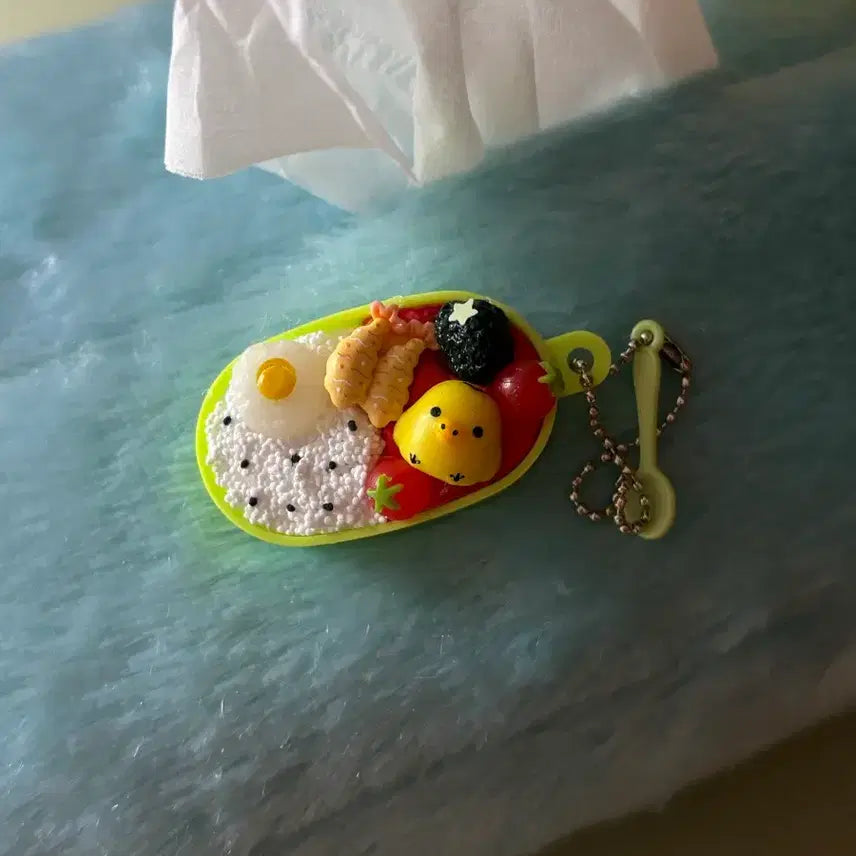 [BUNJANG] Rilakkuma Kiiroitori Lunch Box Charm / 리락쿠마 키이로이토리 도시락 모형 키링