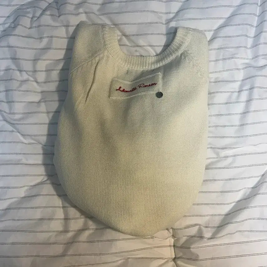 [BUNJANG] RONRON Ivory V-Neck Knit / RONRON 론론 아이보리 브이넥 니트