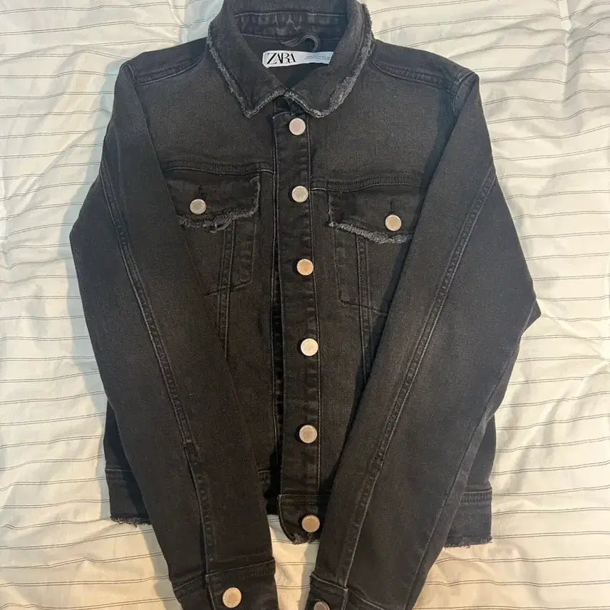 [BUNJANG] Zara Black Denim Jacket / 자라 블랙 데님 자켓