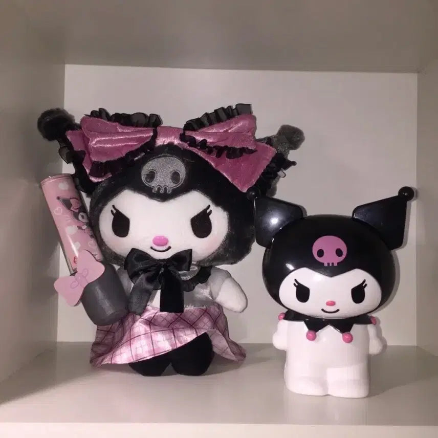 [BUNJANG] Kuromi Doll &amp; Brush Holder Set / 쿠로미 인형 +브러쉬꽂이 세트