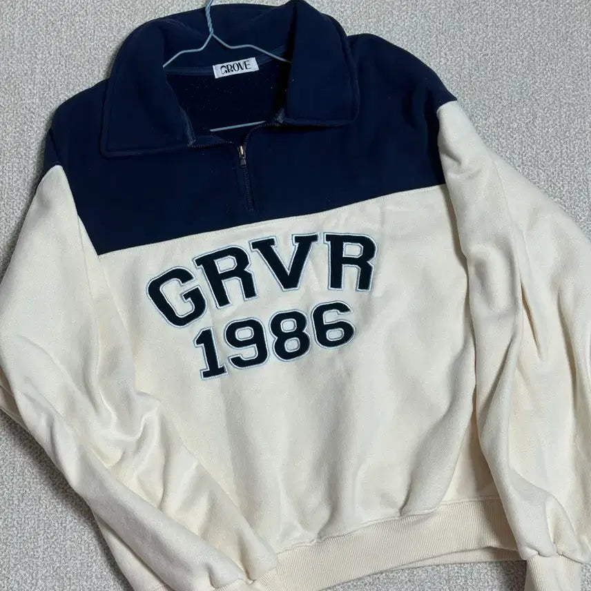 [BUNJANG] Grove 1986 Zip-up Sweatshirt Navy / 그로브 1986 집업 네이비