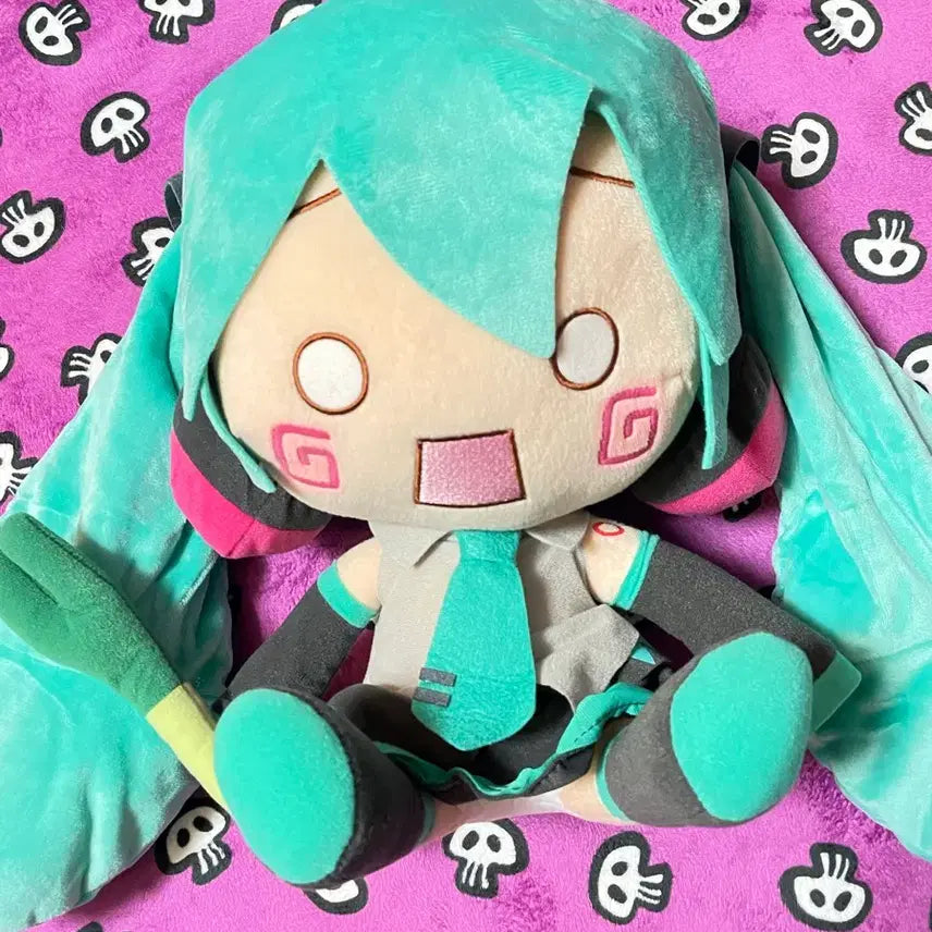 [BUNJANG] Sega Vocaloid Hatsune Miku Plush Doll (Fan Spin ver.) / 정품 세가 후와푸치 하츠네미쿠 대형인형(파돌리기ver)