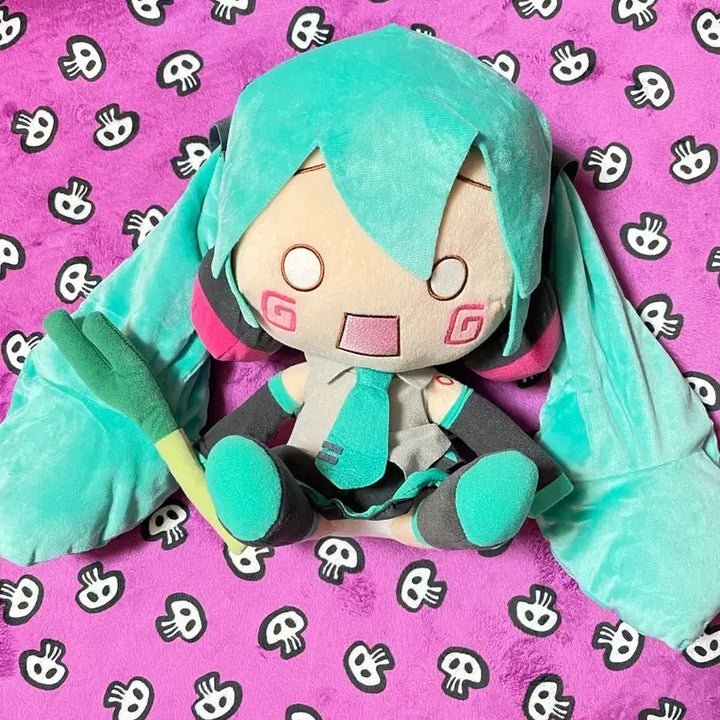 [BUNJANG] Sega Vocaloid Hatsune Miku Plush Doll (Fan Spin ver.) / 정품 세가 후와푸치 하츠네미쿠 대형인형(파돌리기ver)