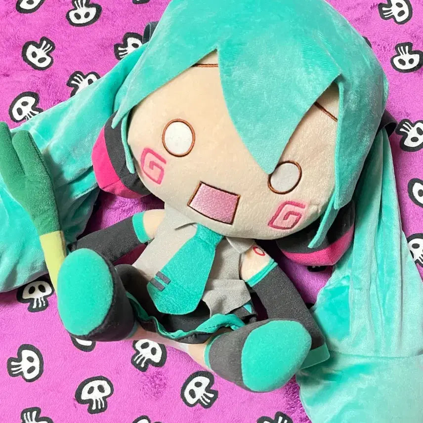 [BUNJANG] Sega Vocaloid Hatsune Miku Plush Doll (Fan Spin ver.) / 정품 세가 후와푸치 하츠네미쿠 대형인형(파돌리기ver)