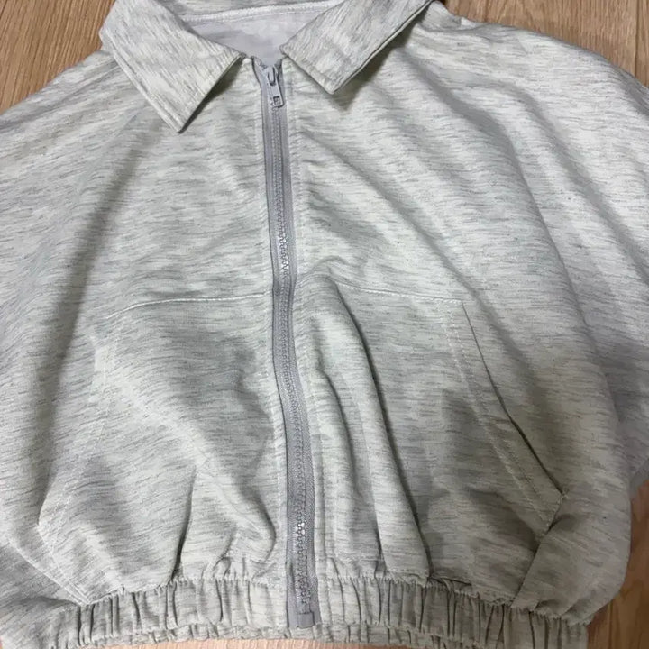 [BUNJANG] Cropped Zip-Up Set (Grey) / 크롭 집업 세트 (그레이) free
