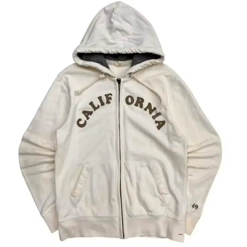 [BUNJANG] Whose Who California Hoodie Zip-up Ivory (Discontinued) / [판매완료] 후아유 캘리포니아 후드집업 아이보리 (단종)