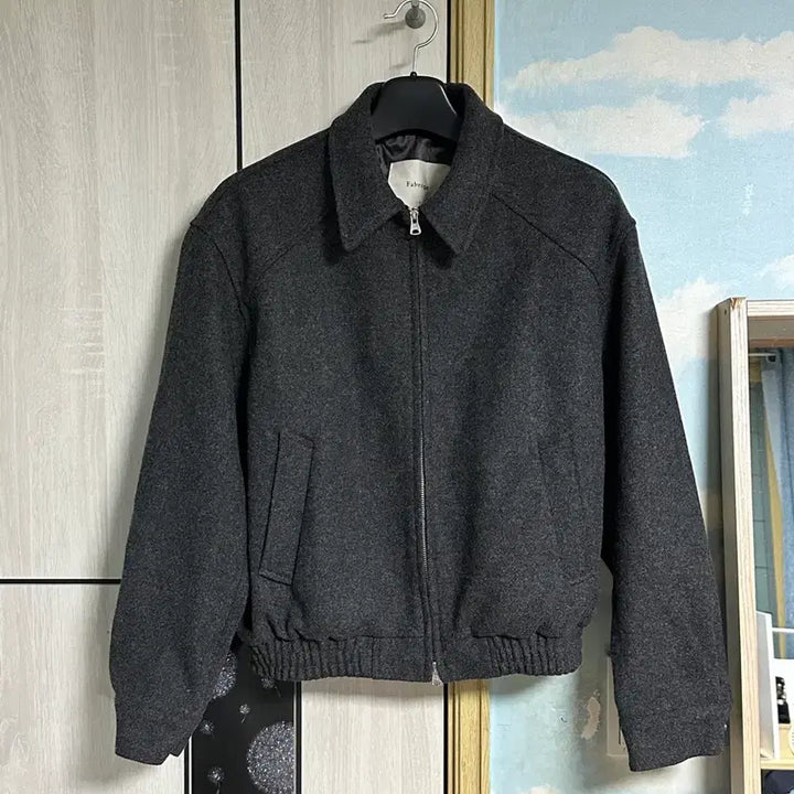 [BUNJANG] Favega Gusto Wool Blouson Jacket Charcoal / (2) 파브레가 구스토 울 블루종 자켓 차콜