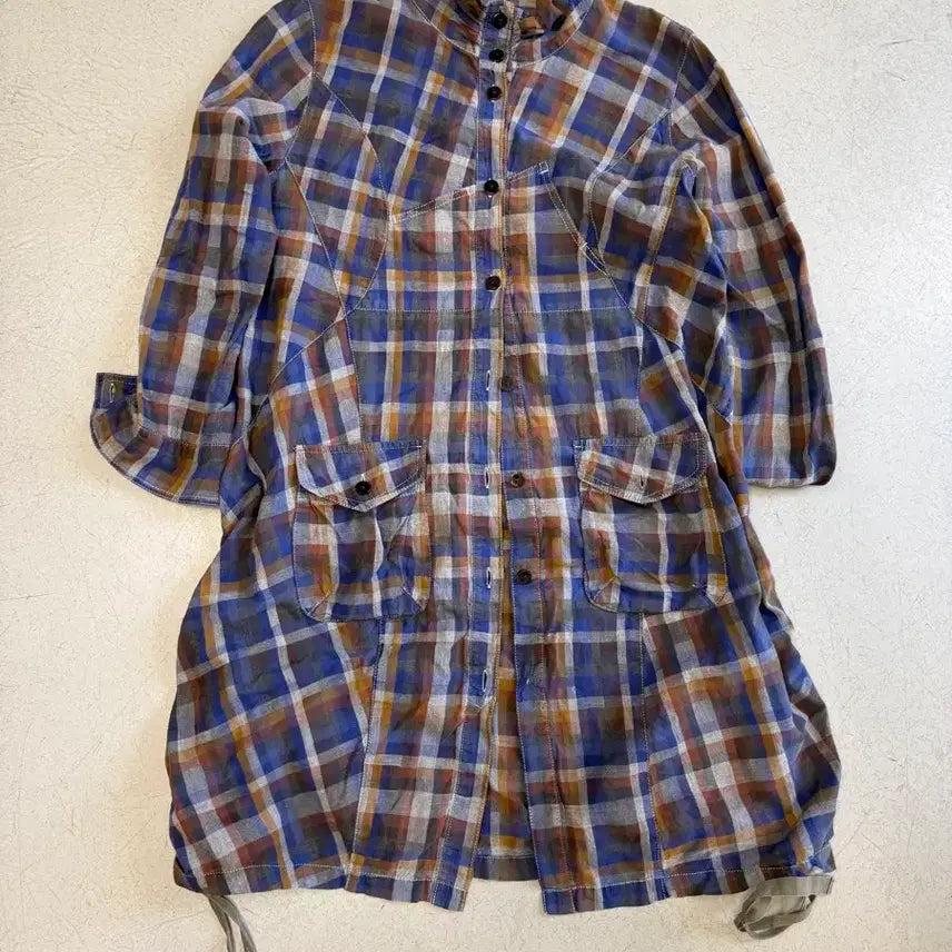 [BUNJANG] Cube Cube Side String Checkered Dress / cube-cube 사이드 스트링 체크 원피스