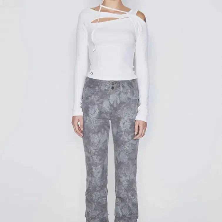 [BUNJANG] Afterhours Jacquard Shirring Pants Khaki Grey Size 2 / (택달린 새상품)애프터아워즈 자카드 셔링 팬츠(카키그레이/2 size)