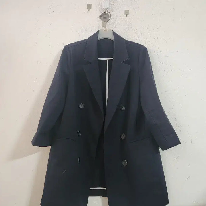 [BUNJANG] Navy Double-Button Jacket / 네이비 더블 버튼 자켓