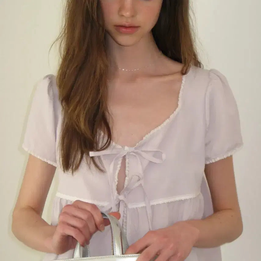[BUNJANG] Somewhere Butter Ribbon Blouse / 썸웨어버터 리본 블라우스