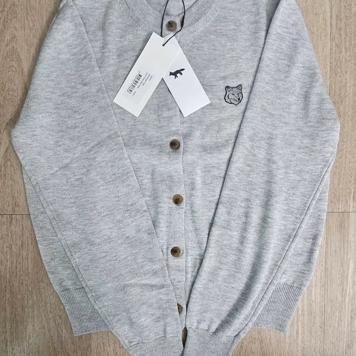 [BUNJANG] Maison Kitsuné Fox Head Cardigan - Grey / 메종키츠네 폭스헤드 가디건 그레이