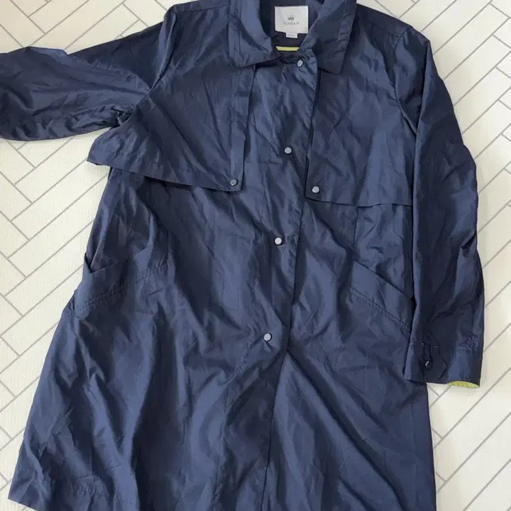 [BUNJANG] ROSSA.W Navy Spring/Summer Lightweight Long Coat Jacket / ROSSA.W 네이비 봄여름 얇은 롱 코트 자켓 여자100