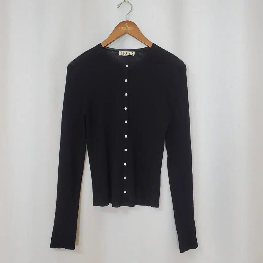 [BUNJANG] LEVAR Knit Cardigan Black 55 / LEVAR 르바 니트 가디건 55