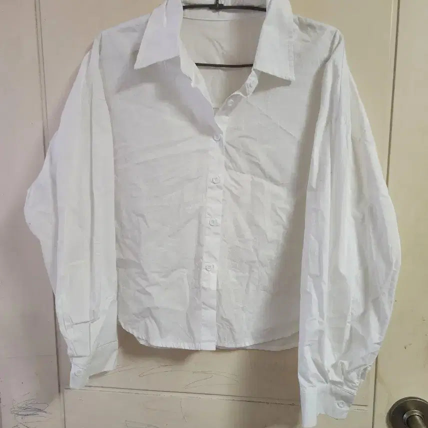 [BUNJANG] Long Sleeve White Shirt Blouse / 화이트 셔츠 블라우스 긴팔