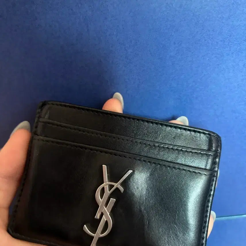 [BUNJANG] Saint Laurent Black Card Holder / 생로랑 블랙 카드지갑