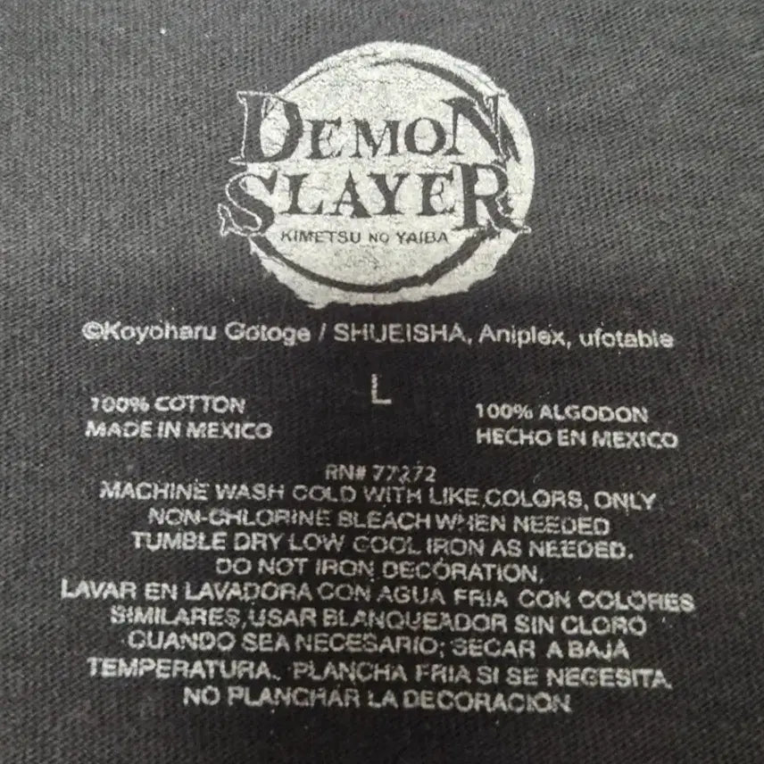 [BUNJANG] Demon Slayer Official T-Shirt / [L]귀멸의칼날 티셔츠 오피셜  -226