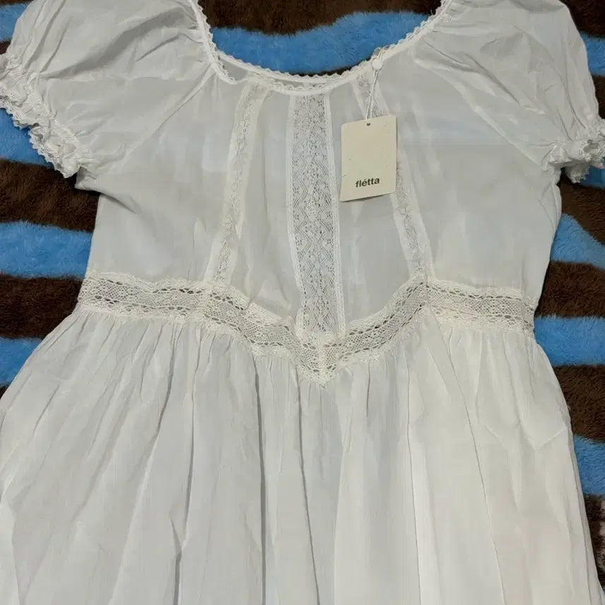 [BUNJANG] Fleta White Lace Dress / 플레따 흰색 레이스 원피스