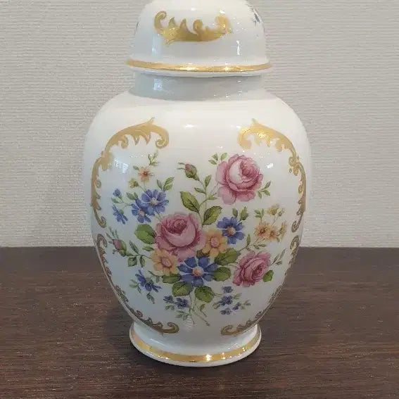 [BUNJANG] European Vintage Ceramic Tea Caddy Floral Pattern / 유럽 빈티지 도자기 티캐디
