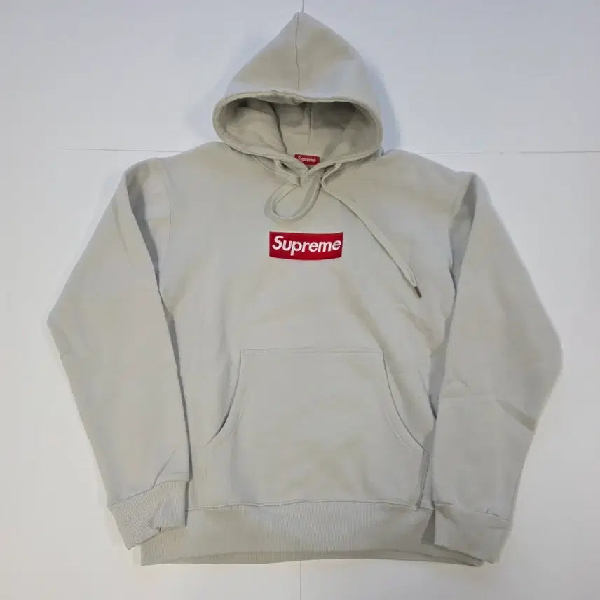 [BUNJANG] Supreme Box Logo Hoodie Ivory / 슈프림 박스 로고 후드티 아이보리