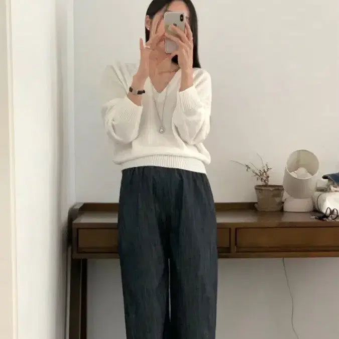 [BUNJANG] MOODME (무드미) Banding Raw Denim Pants / MOODME(무드미) 밴딩생지데님