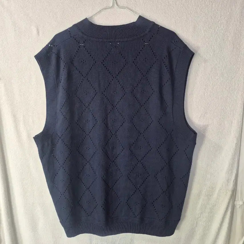 [BUNJANG] Covernat Navy Diamond Pattern Knit Vest XL / XL 커버낫 네이비 니트 조끼