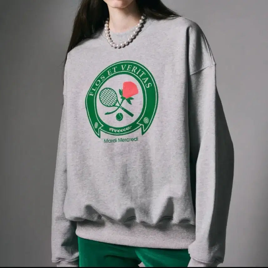 [BUNJANG] Mardi Mercredi Sweatshirt Melange Grey / 마르디 메르크디_맨투맨 스웻셔츠 멜란지그레이