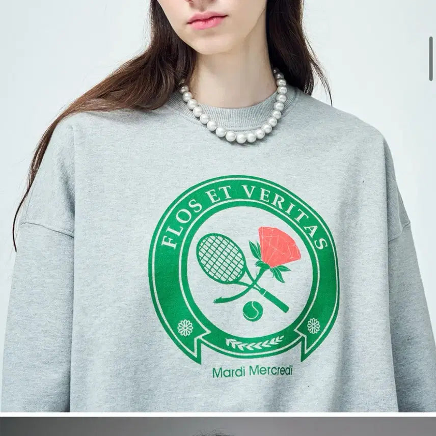 [BUNJANG] Mardi Mercredi Sweatshirt Melange Grey / 마르디 메르크디_맨투맨 스웻셔츠 멜란지그레이