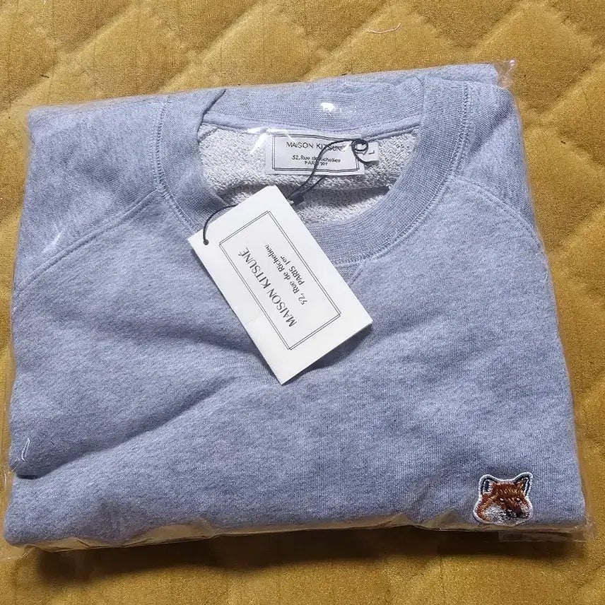 [BUNJANG] Maison Kitsuné Fox Head Sweatshirt Gray L / 메종키츠네 폭스 헤드 맨투맨 그레이 새상품L