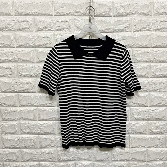 [BUNJANG] Short Sleeve Knit T-Shirt / 0168) 반팔 니트티셔츠