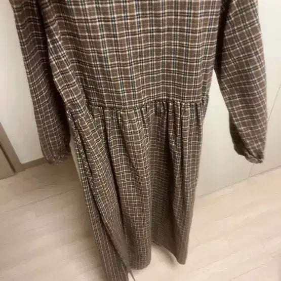[BUNJANG] Roompecker Check Pattern Long One-Piece Dress / 룸페커 원피스