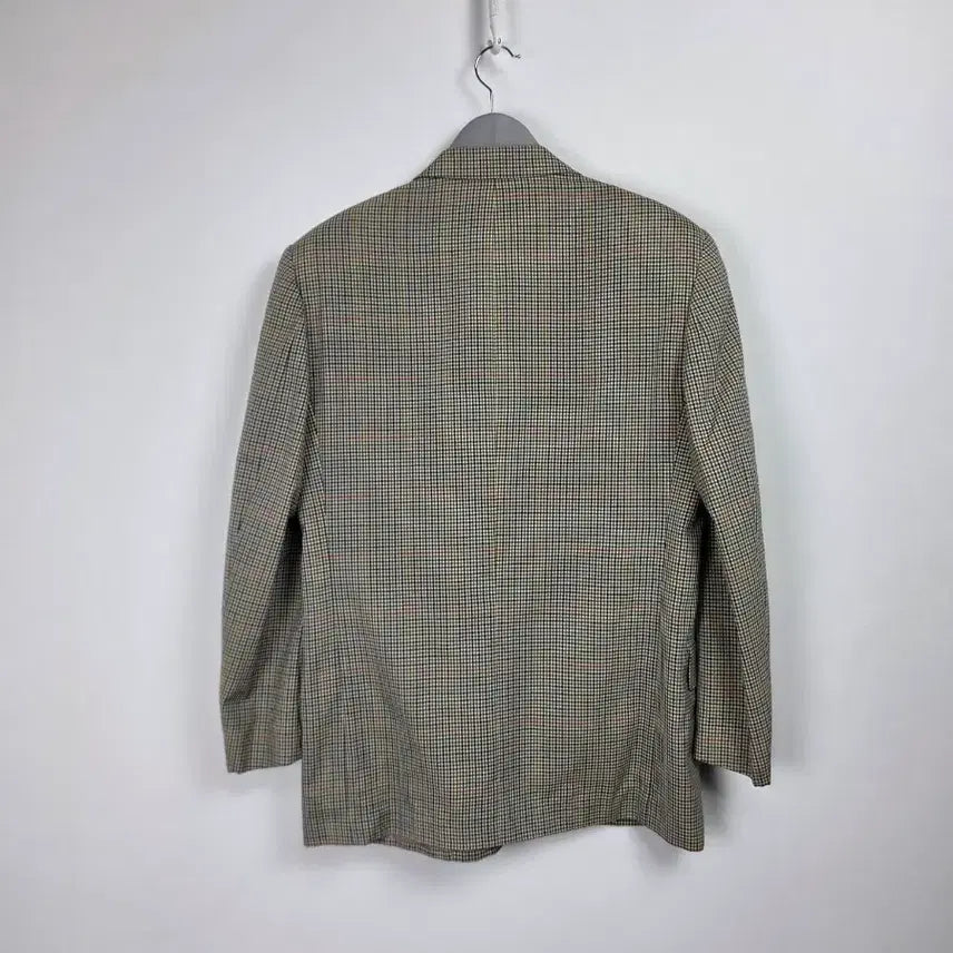 [BUNJANG] Daks Beige Check Two-Button Blazer Vintage Jacket / 닥스 베이지 체크 투버튼 블레이저 빈티지 자켓  100-105. 0504