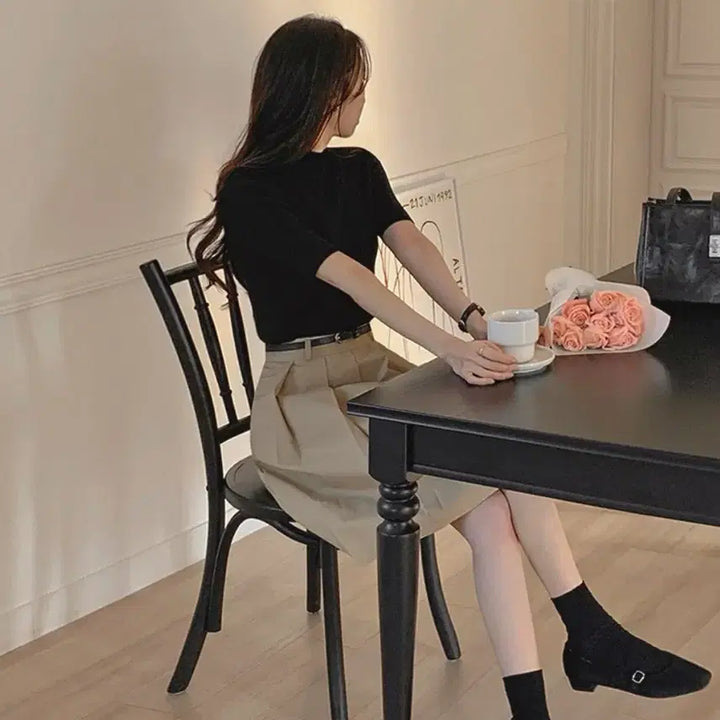 [BUNJANG] Pleated Midi Skirt - Size S / 플리츠 미디 스커트 s