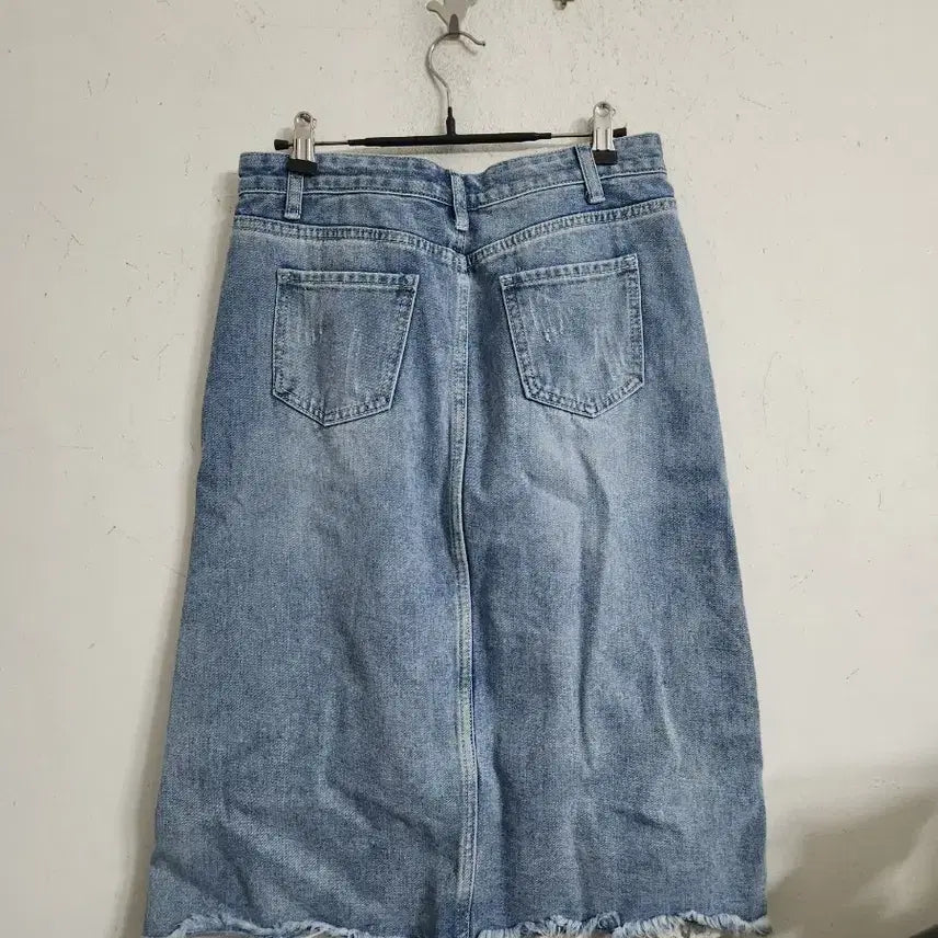 [BUNJANG] Denim Lace Long Skirt / 데님 레이스 롱 스커트