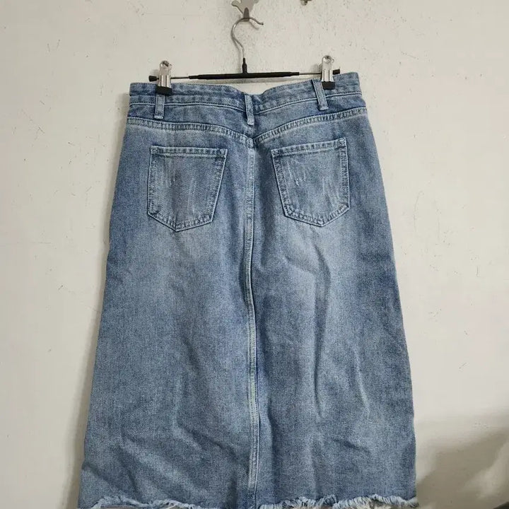 [BUNJANG] Denim Lace Long Skirt / 데님 레이스 롱 스커트