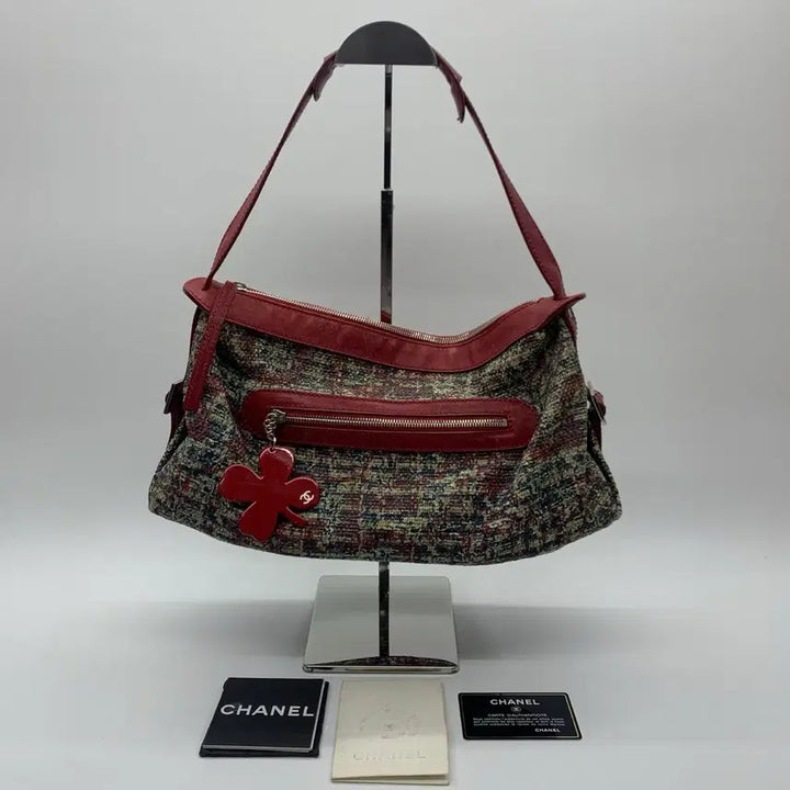 [BUNJANG] Chanel Clover Tweed Shoulder Bag (Red) / 267001503 샤넬 클로버 트위드 숄더백 10번대 레드