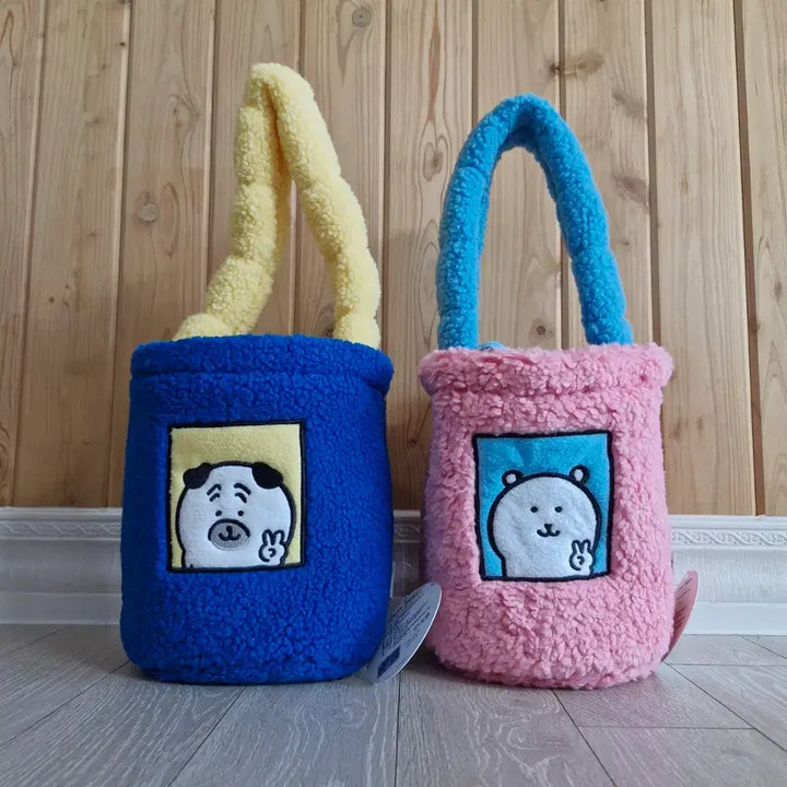 [BUNJANG] Fuzzy Teddy Tote Bag / 뽀글이가방 이뻐용~ 두가지 색상