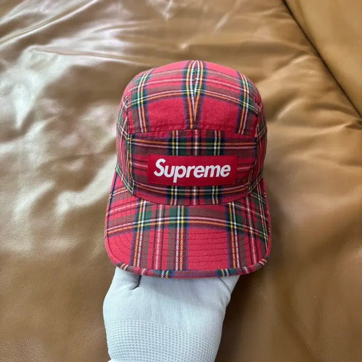 [BUNJANG] Supreme 20FW Tartan Check Red Camp Cap / 슈프림 캠프캡 모자 박스로고 20fw 타탄체크 레드