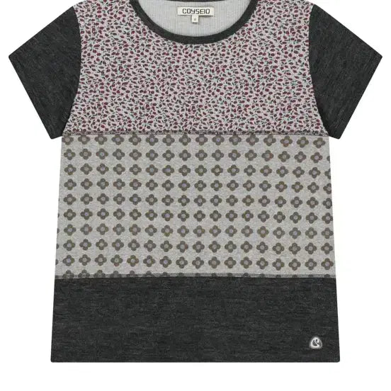 [BUNJANG] Koiseio Patchwork T-shirt Grey / 코이세이오 패치워크 티셔츠 그레이
