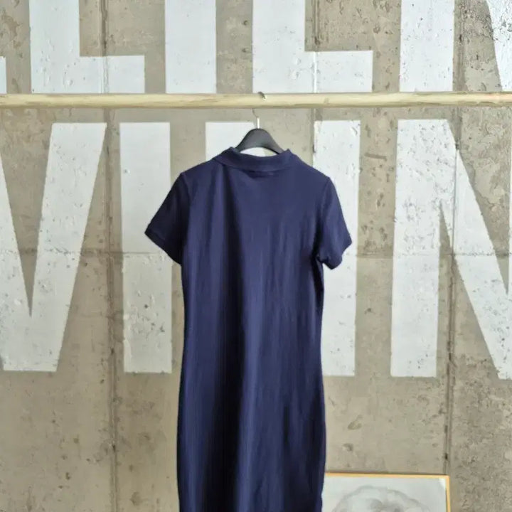 [BUNJANG] Lacoste Navy Collar Midi Dress / 36)라코스테 네이비 카라 원피스(TS
