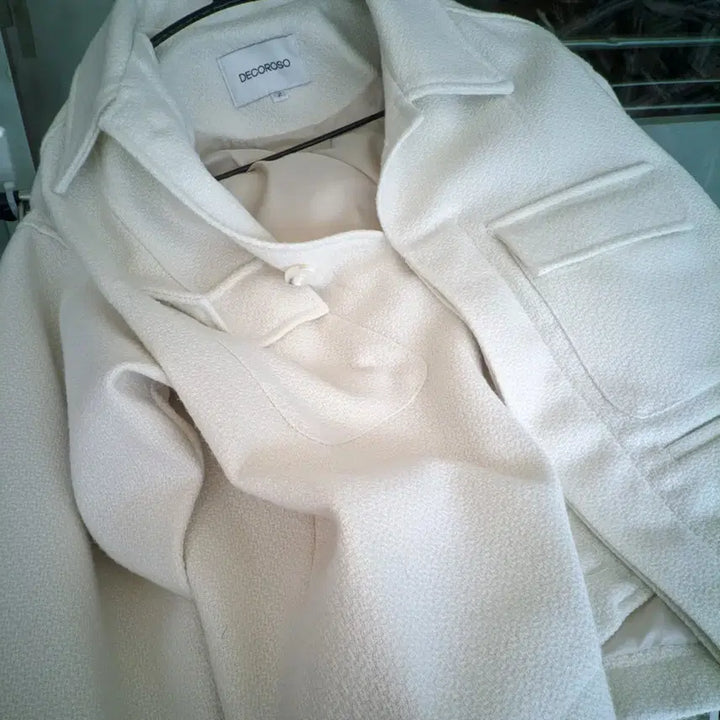 [BUNJANG] Decollage Textured Double Pocket Blouson Jacket / 데꼬로소 텍스처드 더블 포켓 블루종 자켓