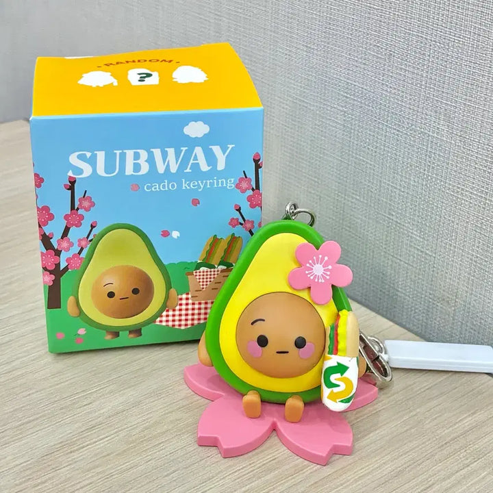 [BUNJANG] Subway Avocado Pink Card Keychain / 판매) 써브웨이 키링 데려카도 써브웨이 카도키링 아보카도 핑크카도 벚꽃