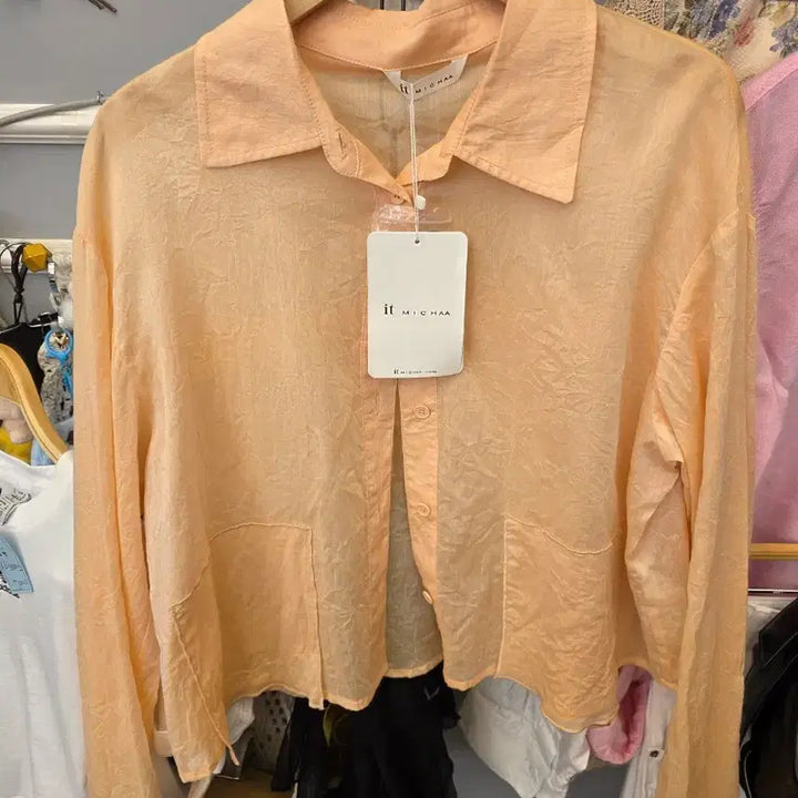 [BUNJANG] It Michaa Sheer Shirt Size 44 / 새상품)잇미샤 시스루 셔츠 44