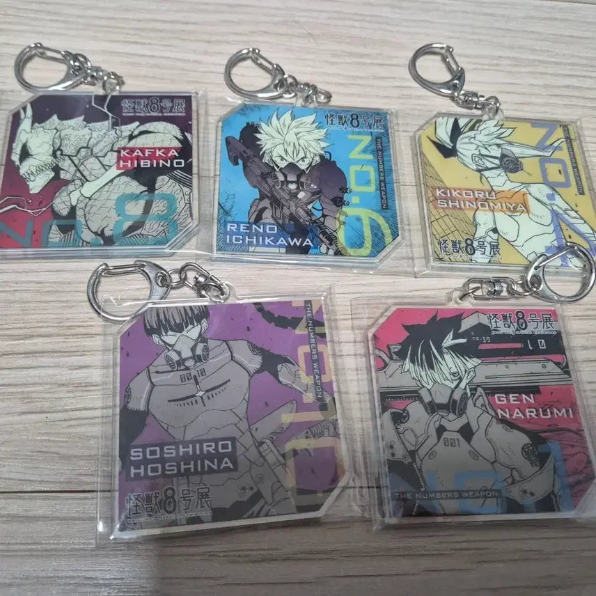 [BUNJANG] Kaiju No. 8 Original Art Exhibition Keychain Bundle Set / 괴수8호 원화전 키링 5종 일괄 판매