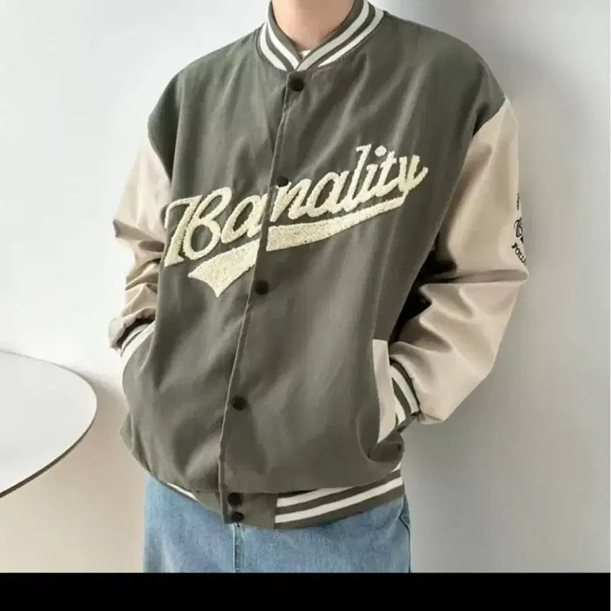 [BUNJANG] Color-Block Baseball Jacket / 배색 야구 점퍼
